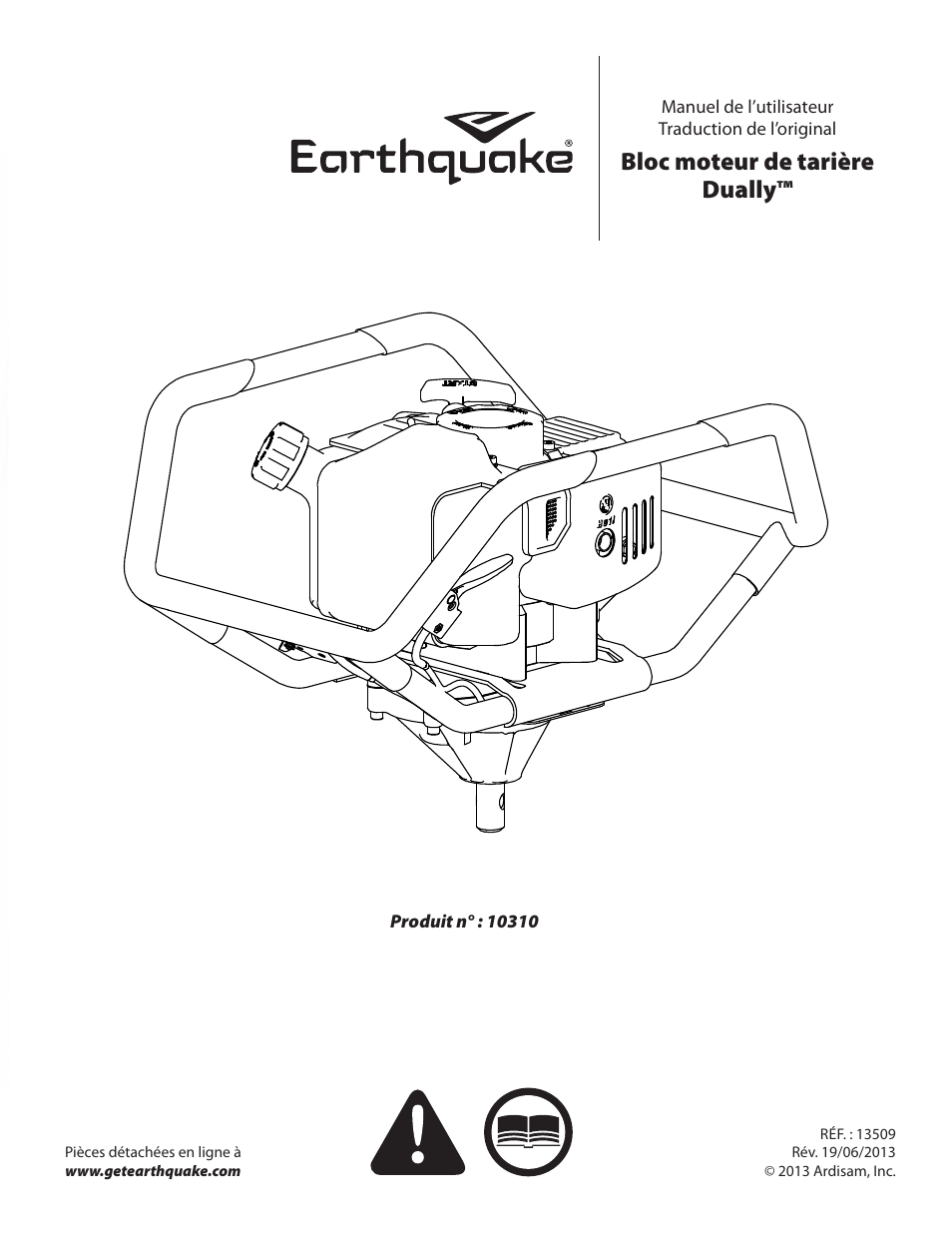 Bloc moteur de tarière dually | EarthQuake 10310 User Manual | Page 49 / 72