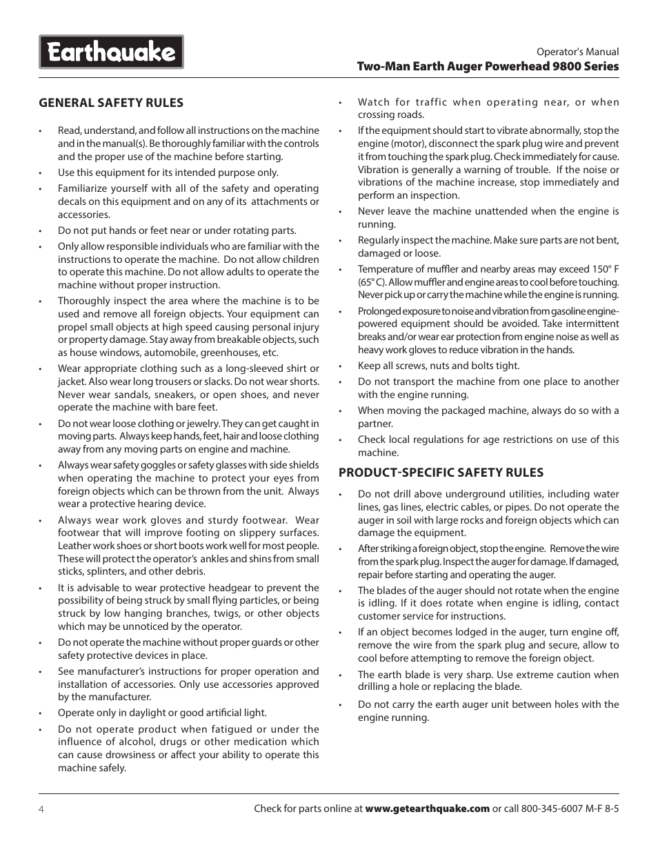 EarthQuake 9800B User Manual | Page 4 / 20