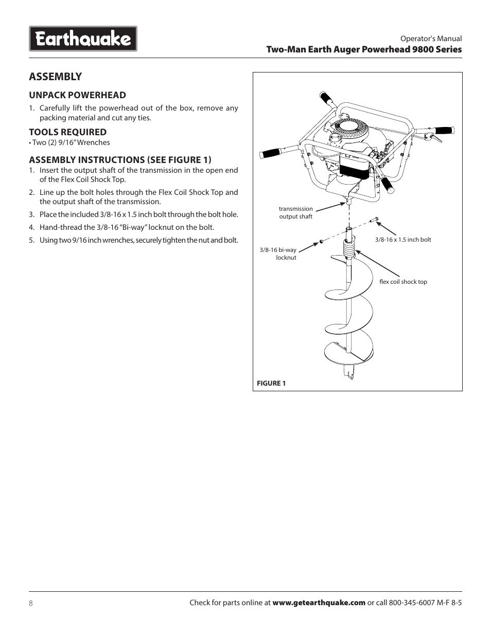 Assembly | EarthQuake 9800B User Manual | Page 8 / 20