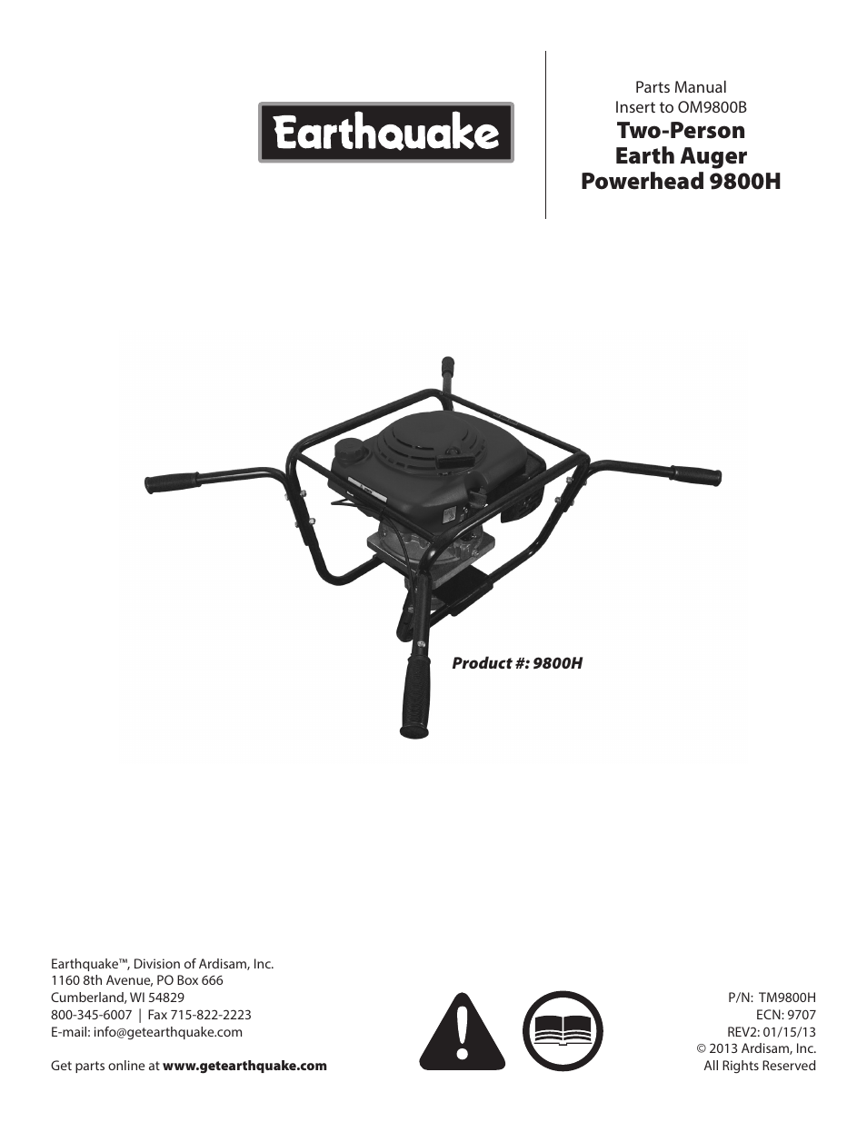 EarthQuake 9800H User Manual | 2 pages