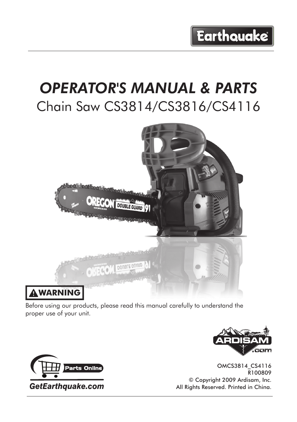 EarthQuake CS4116 User Manual | 40 pages