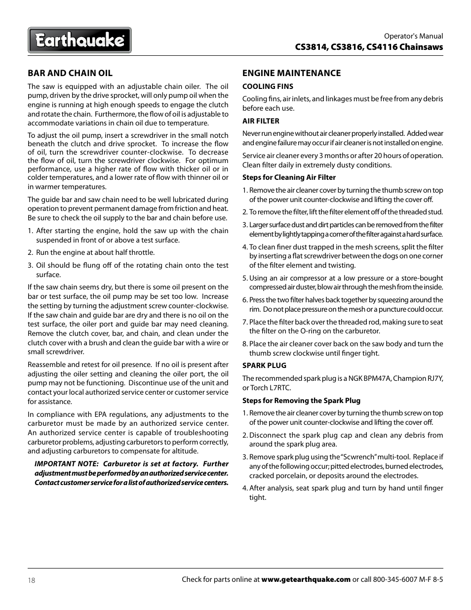 EarthQuake CS3814 User Manual | Page 18 / 32