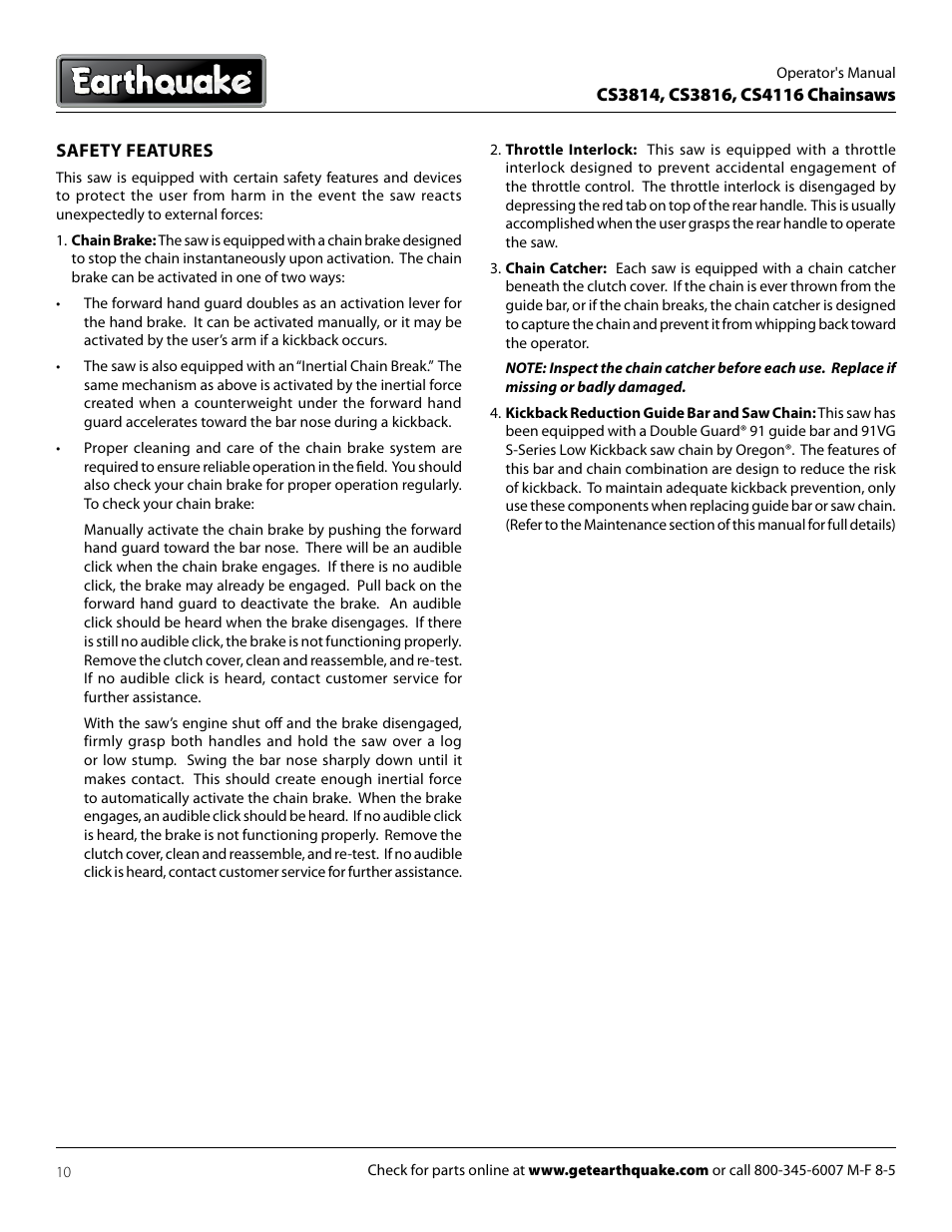 EarthQuake CS4116 User Manual | Page 10 / 24