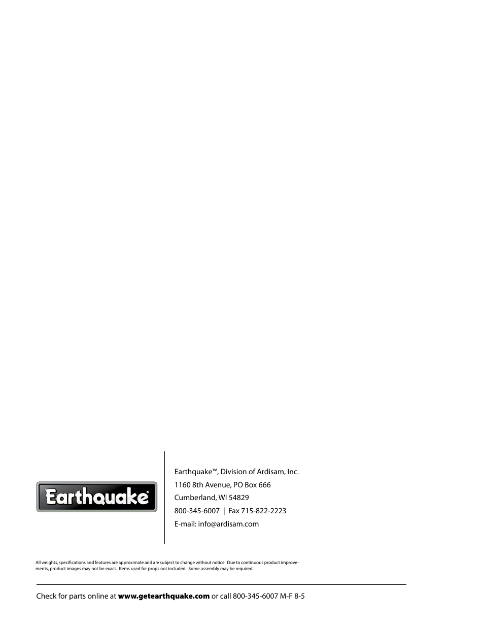 EarthQuake CS4116 User Manual | Page 24 / 24