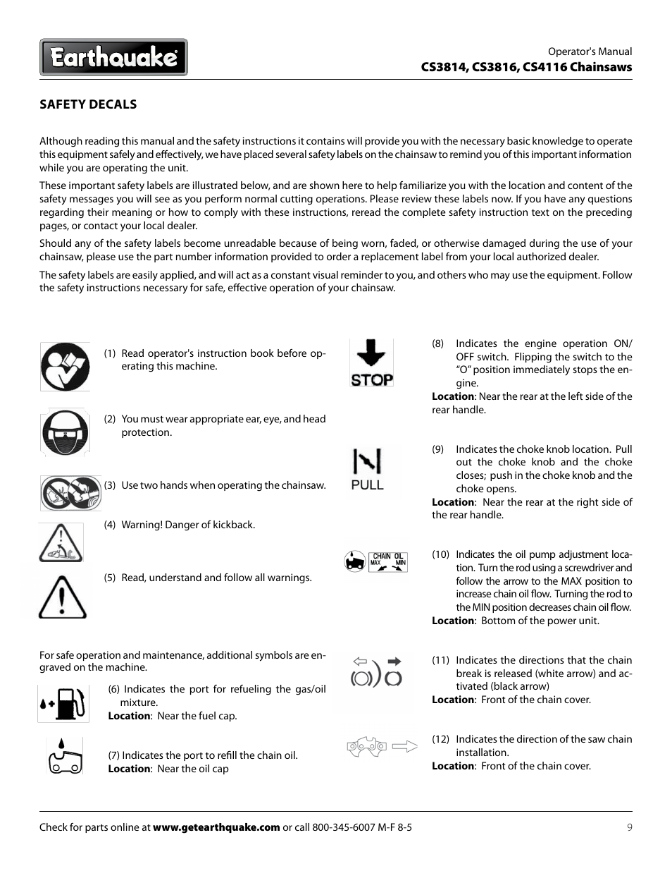 EarthQuake CS4116 User Manual | Page 9 / 24