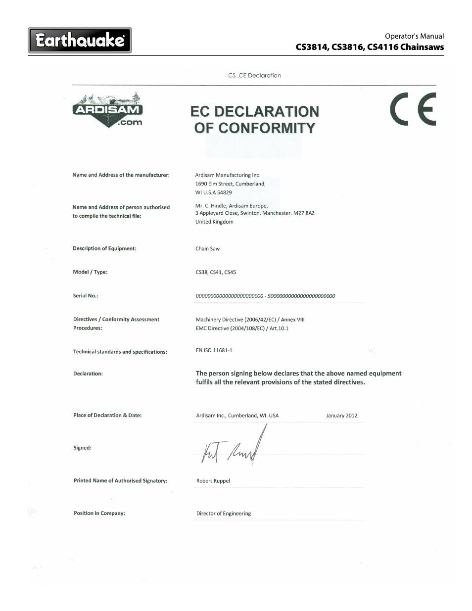 EarthQuake CS4116 User Manual | Page 27 / 32