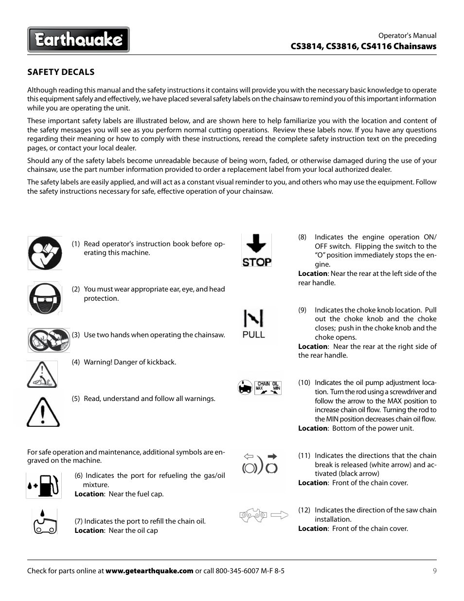 EarthQuake CS4116 User Manual | Page 9 / 32