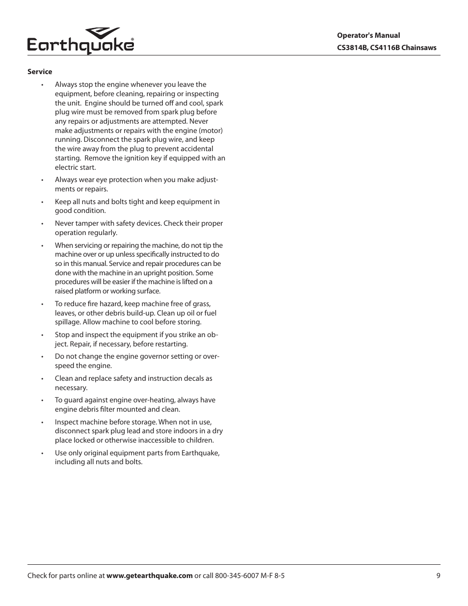 EarthQuake CS3814B User Manual | Page 9 / 32