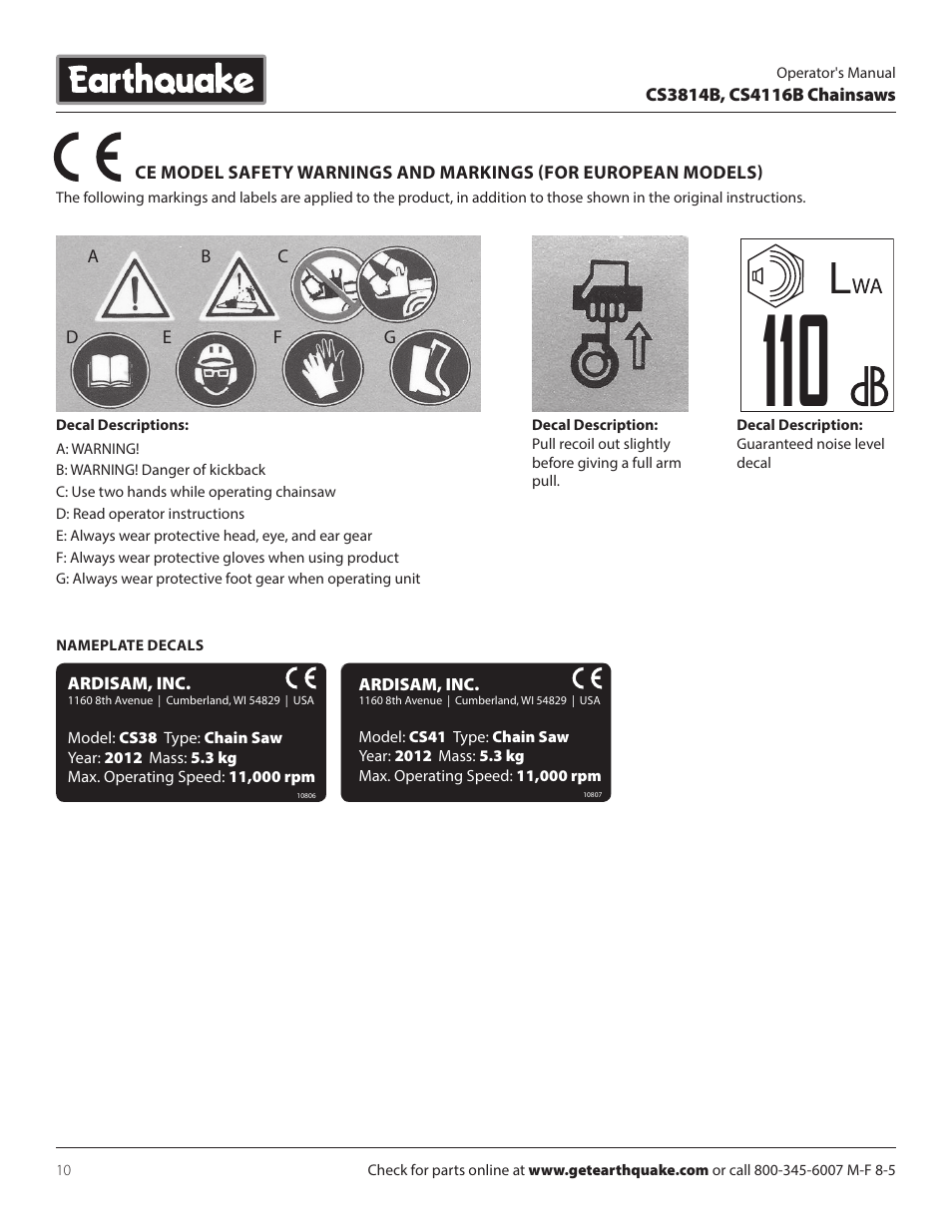 EarthQuake CS4116B User Manual | Page 10 / 32