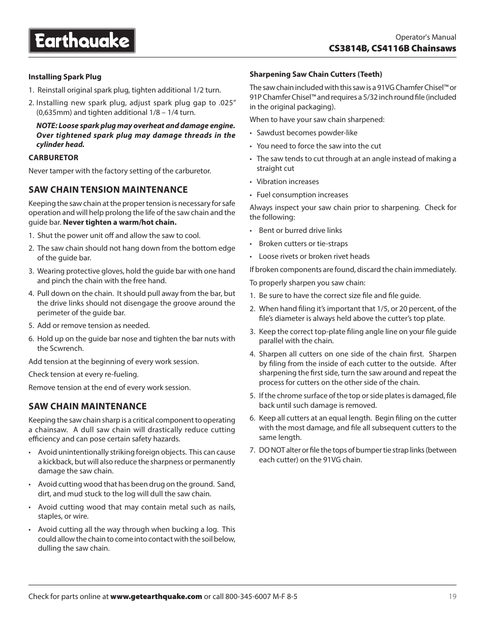 EarthQuake CS4116B User Manual | Page 19 / 32