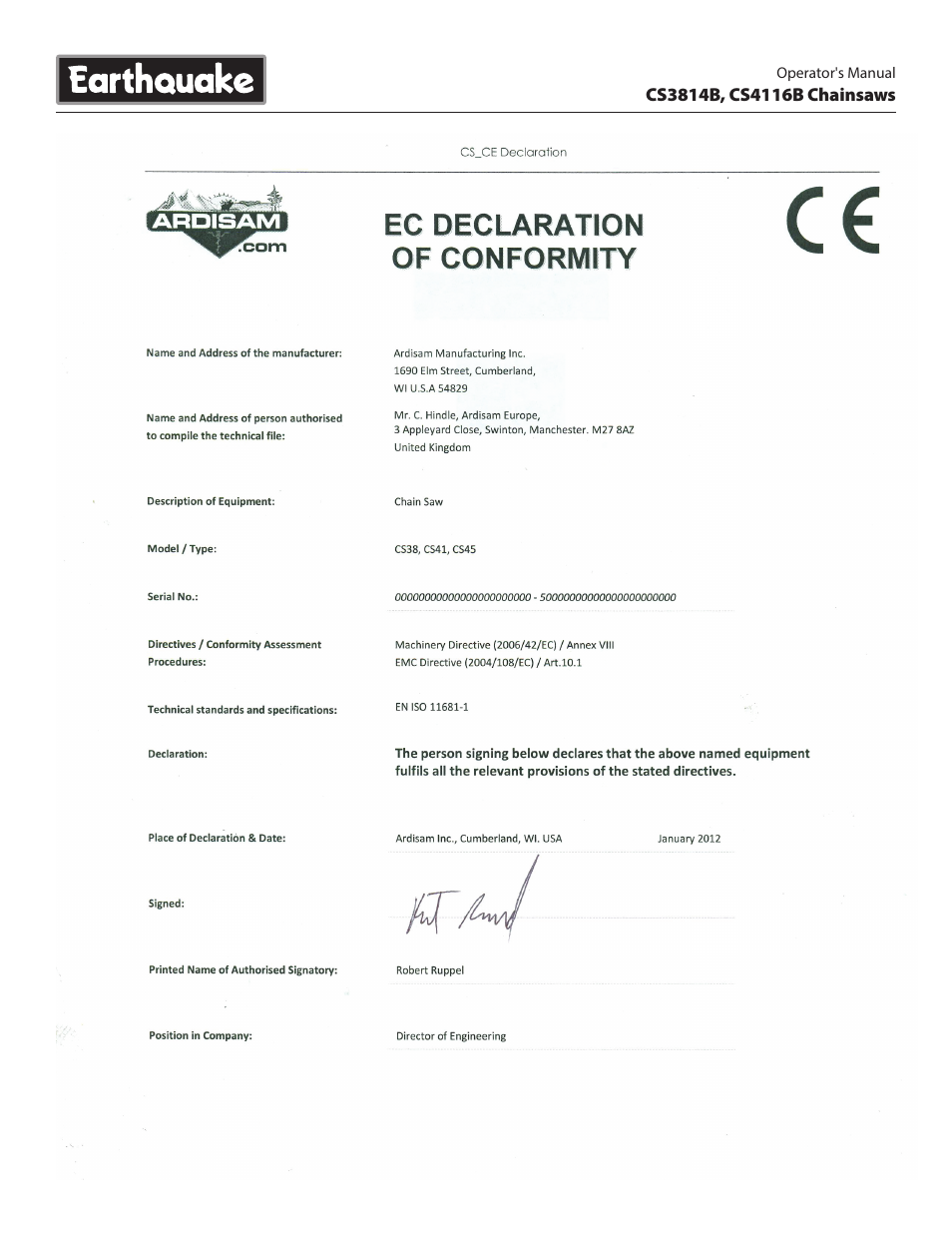 EarthQuake CS4116B User Manual | Page 27 / 32