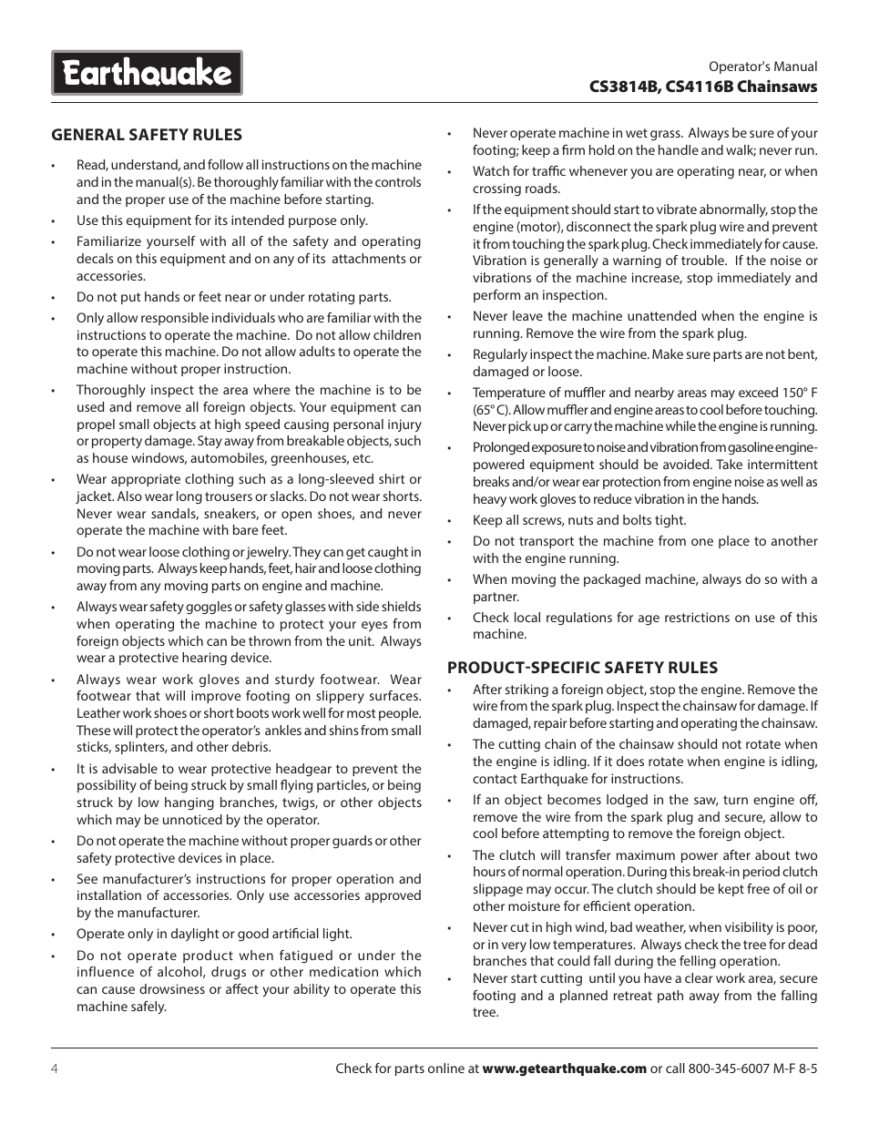 EarthQuake CS4116B User Manual | Page 4 / 32