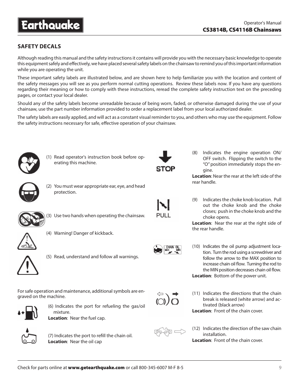 EarthQuake CS4116B User Manual | Page 9 / 32