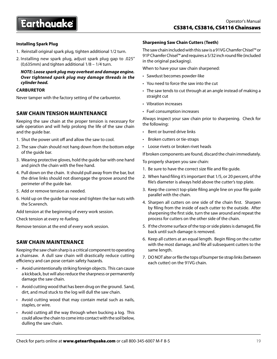 EarthQuake CS3816 User Manual | Page 19 / 32