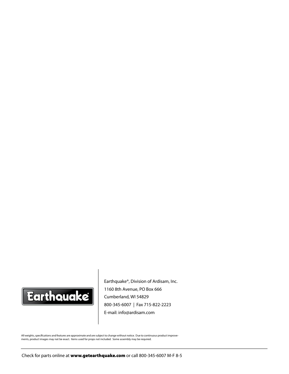 EarthQuake CS3816 User Manual | Page 32 / 32