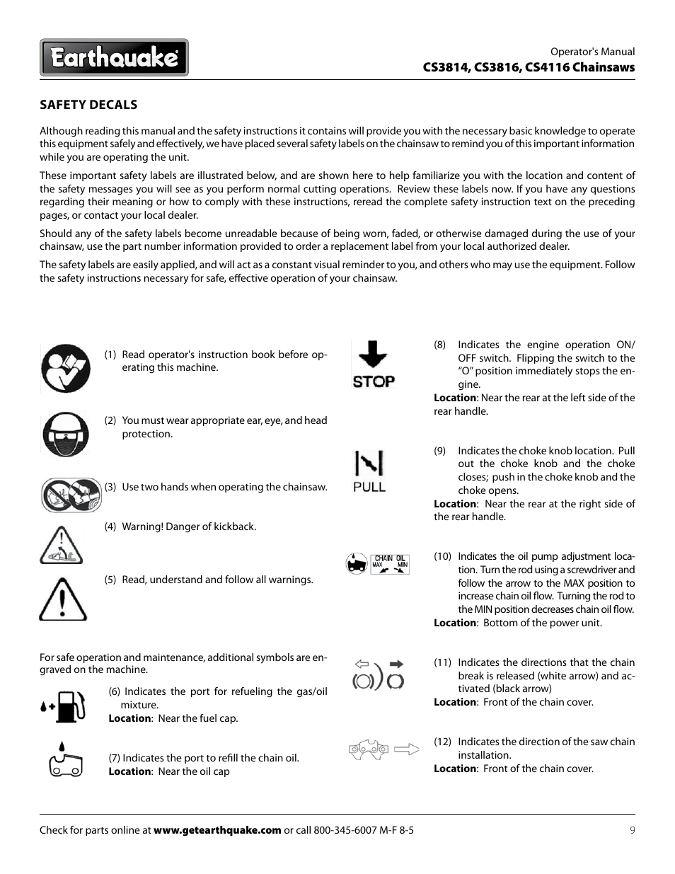 EarthQuake CS3816 User Manual | Page 9 / 32