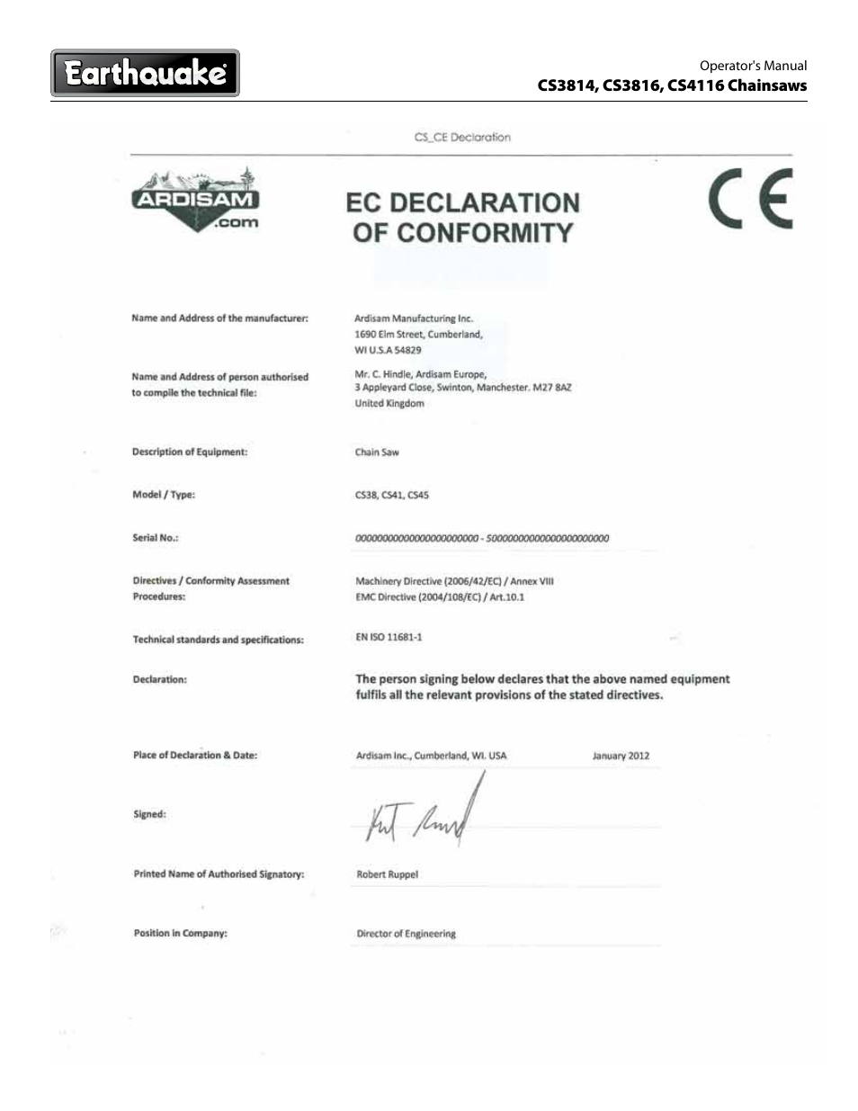 EarthQuake CS4116 User Manual | Page 27 / 32