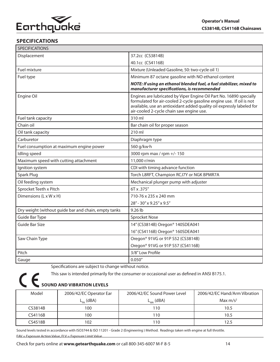 EarthQuake CS4116B User Manual | Page 14 / 32