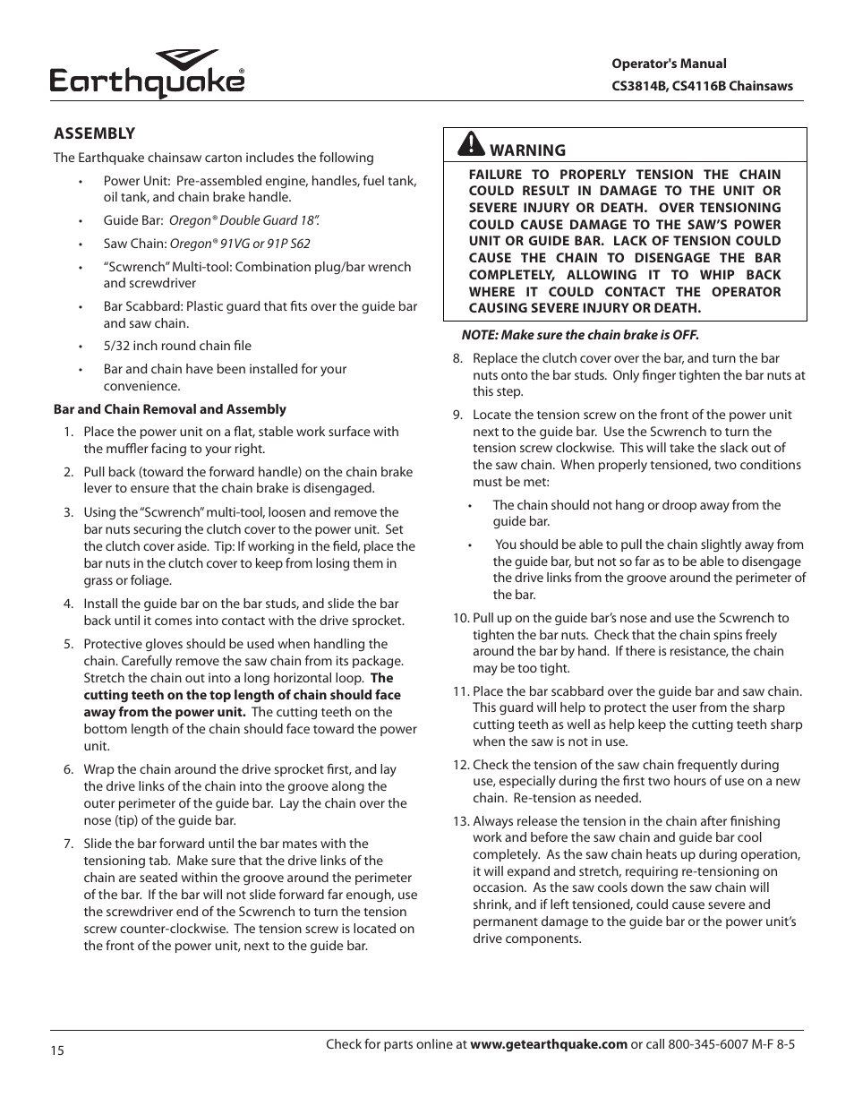 EarthQuake CS4116B User Manual | Page 15 / 32