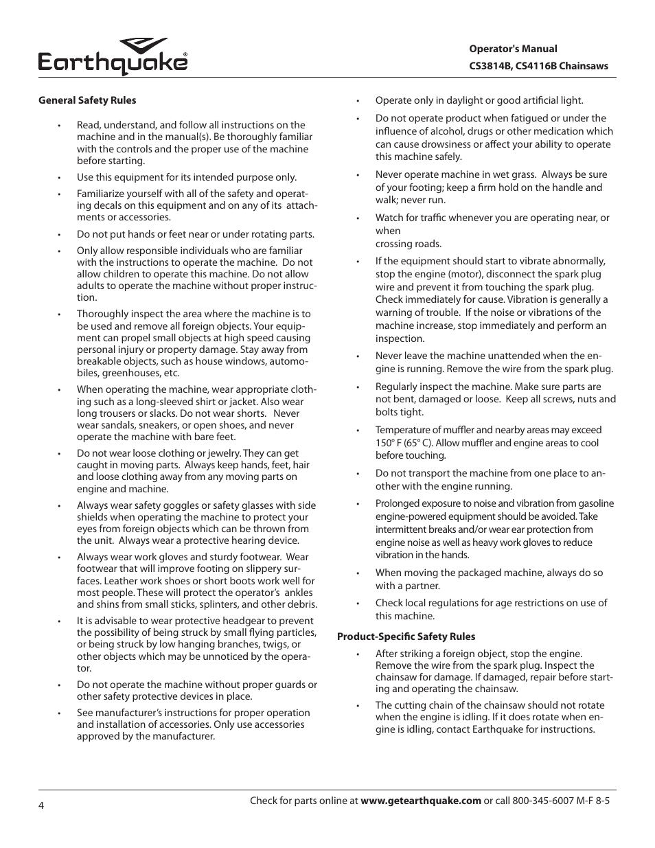 EarthQuake CS4116B User Manual | Page 4 / 32