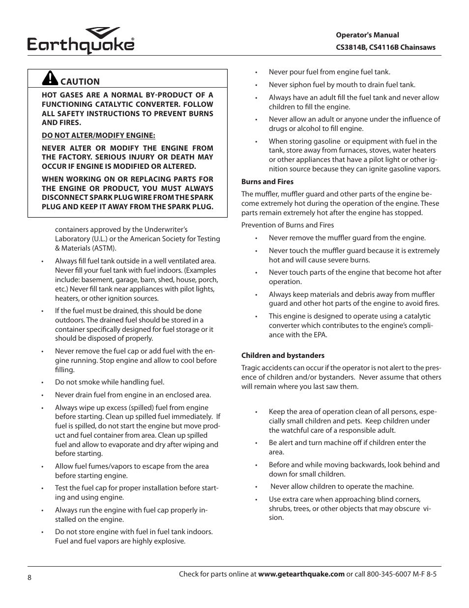 EarthQuake CS4116B User Manual | Page 8 / 32