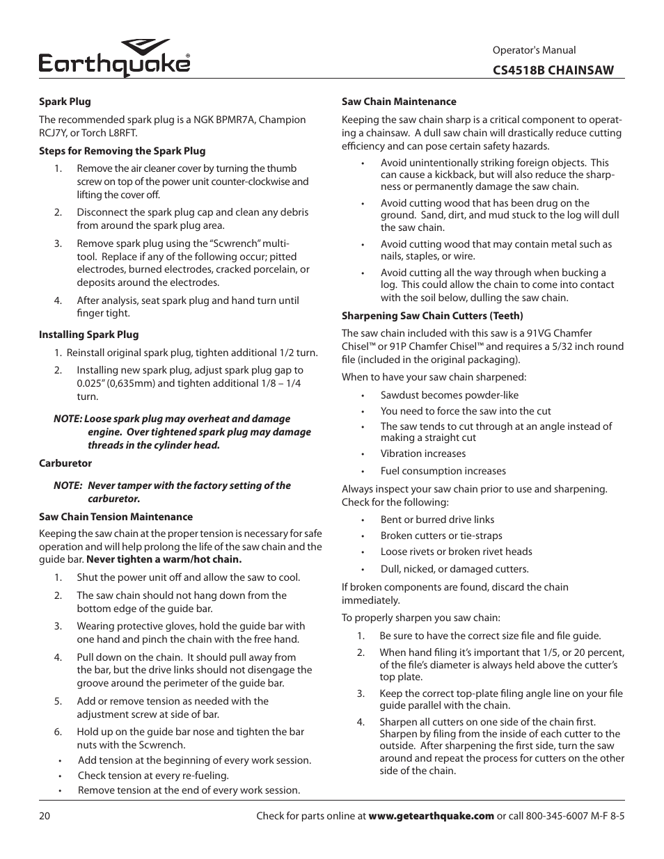 EarthQuake CS4518B User Manual | Page 20 / 32