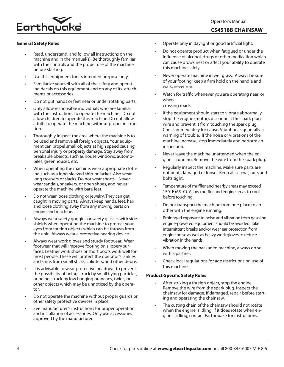 EarthQuake CS4518B User Manual | Page 4 / 32