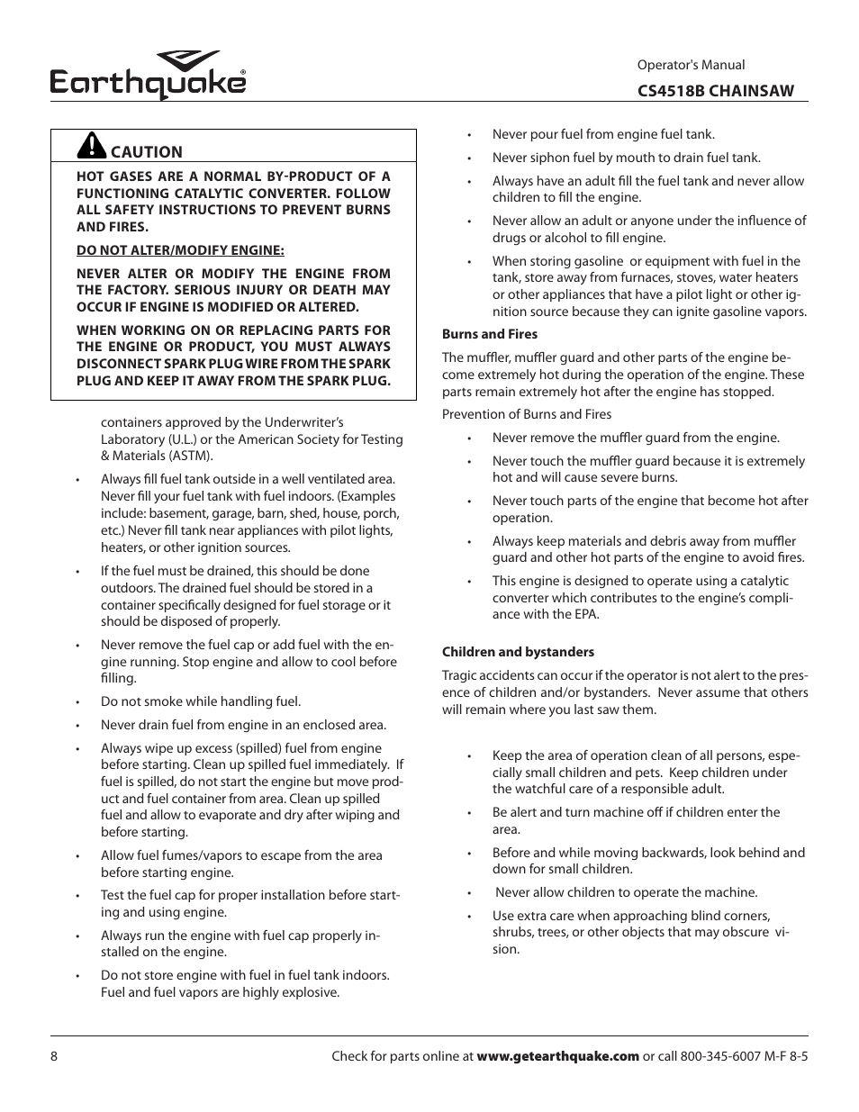 EarthQuake CS4518B User Manual | Page 8 / 32