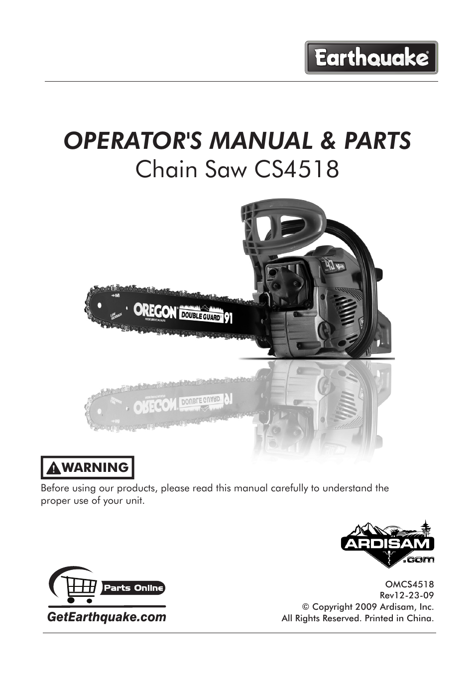 EarthQuake CS4518 User Manual | 40 pages