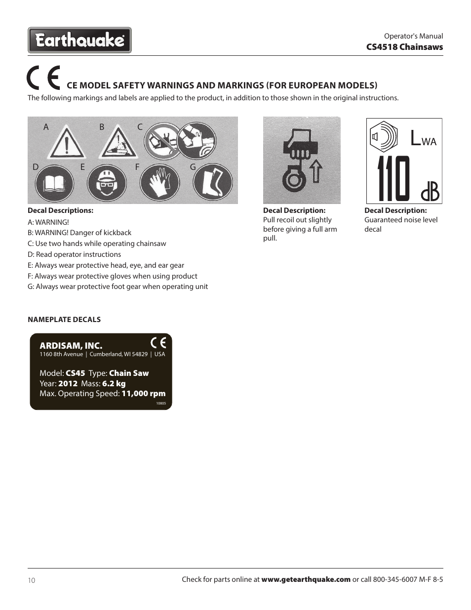 EarthQuake CS4518 User Manual | Page 10 / 32