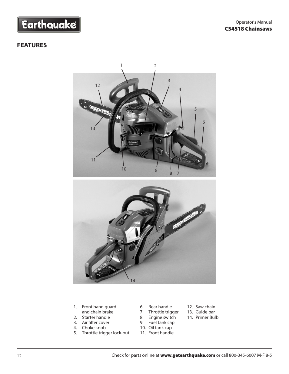 Features | EarthQuake CS4518 User Manual | Page 12 / 32
