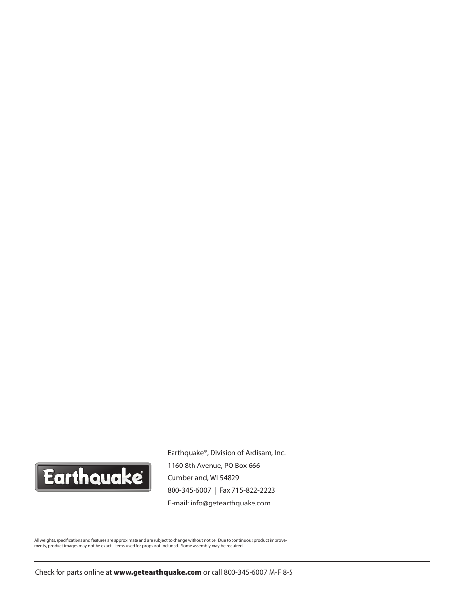 EarthQuake CS4518 User Manual | Page 32 / 32
