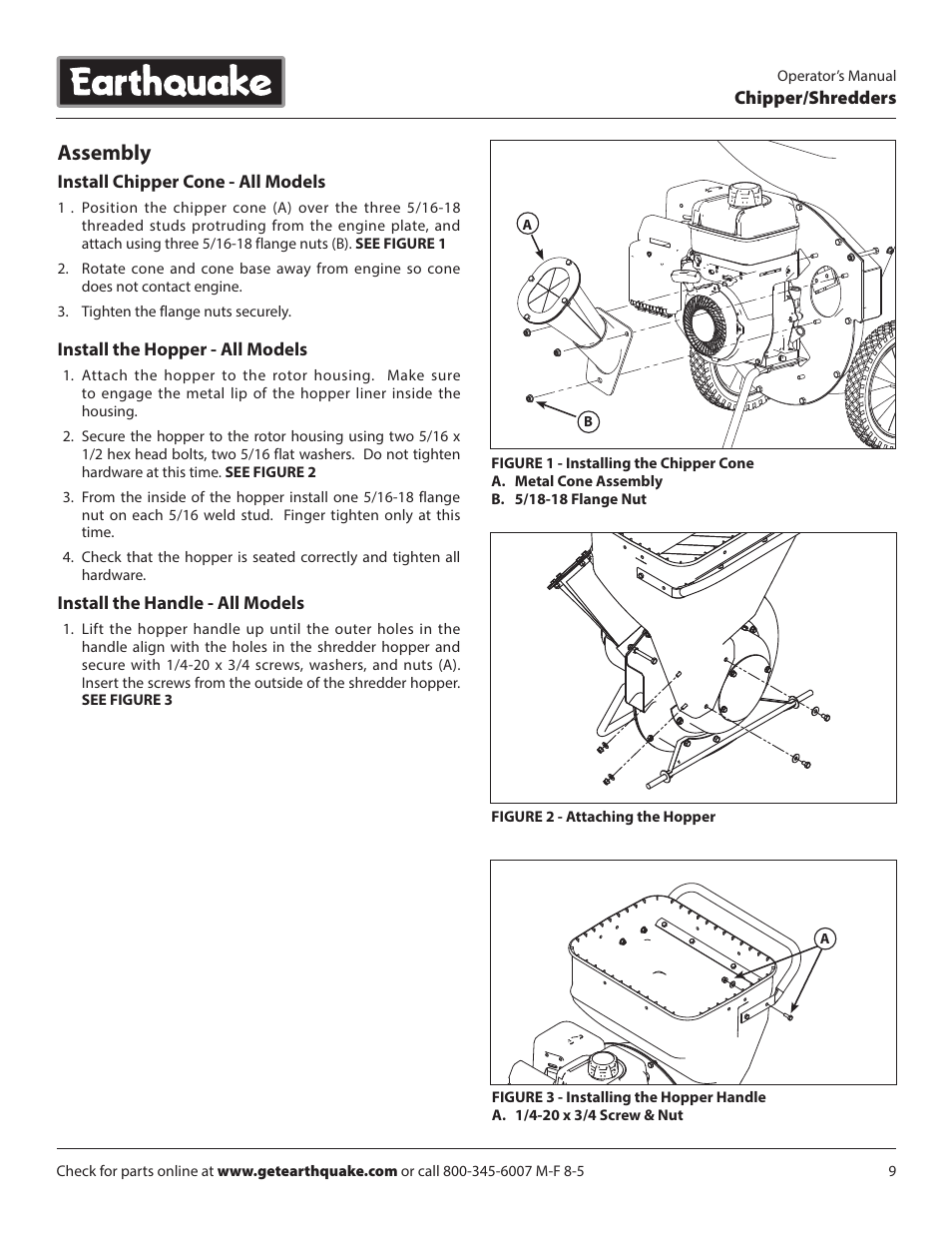 Assembly | EarthQuake 14267 User Manual | Page 9 / 40