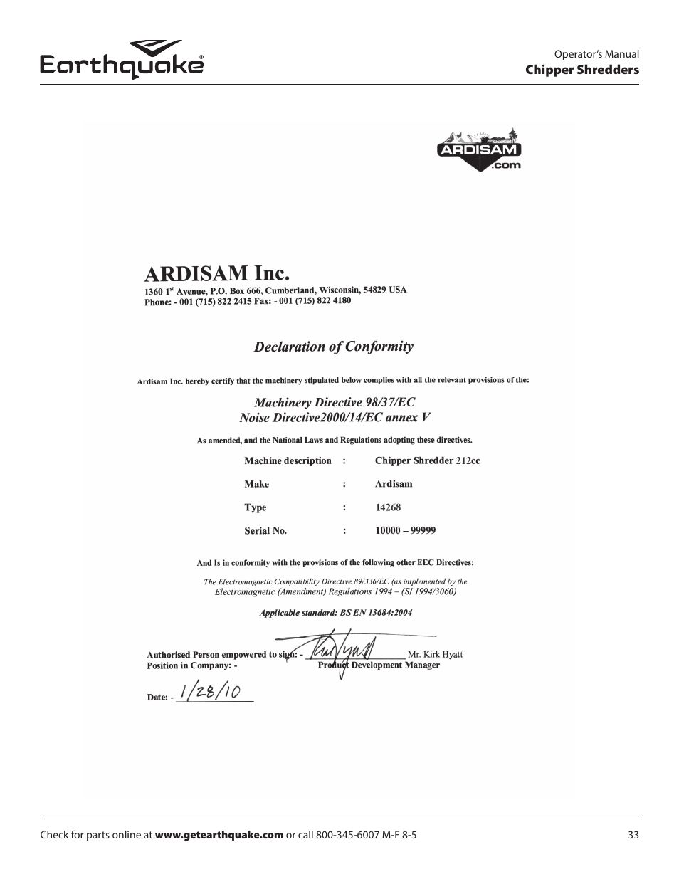 EarthQuake 9070300 User Manual | Page 33 / 40