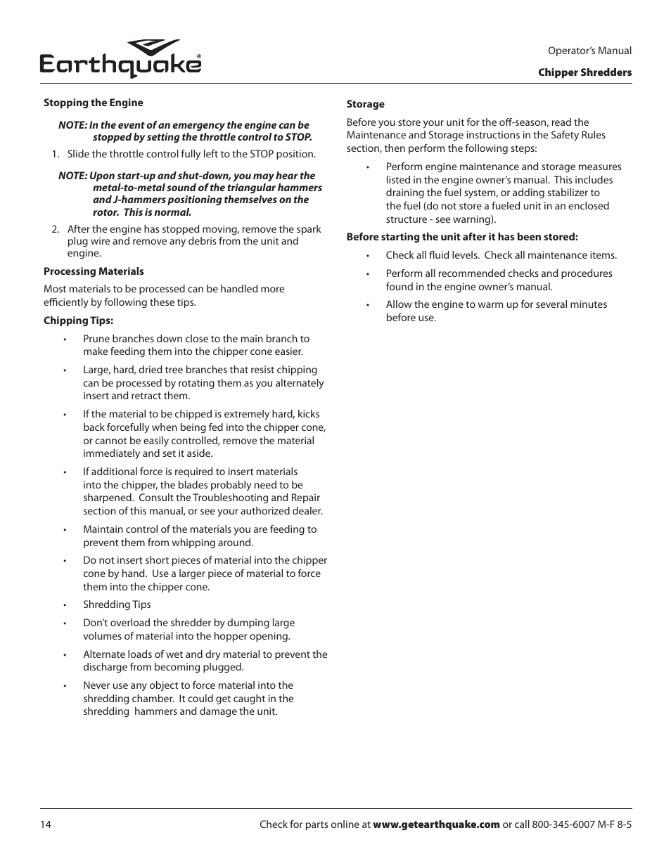 EarthQuake 9060300 User Manual | Page 14 / 40