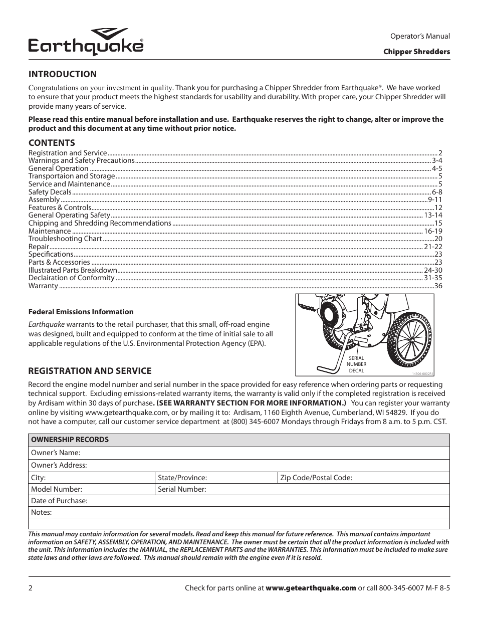 EarthQuake 9060300 User Manual | Page 2 / 40