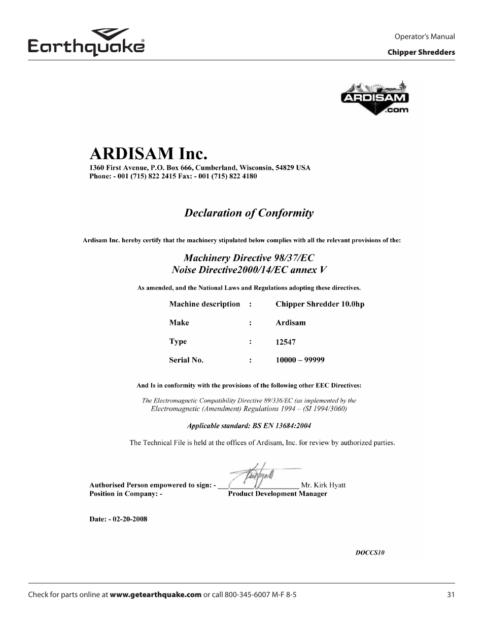 EarthQuake 9060300 User Manual | Page 31 / 40