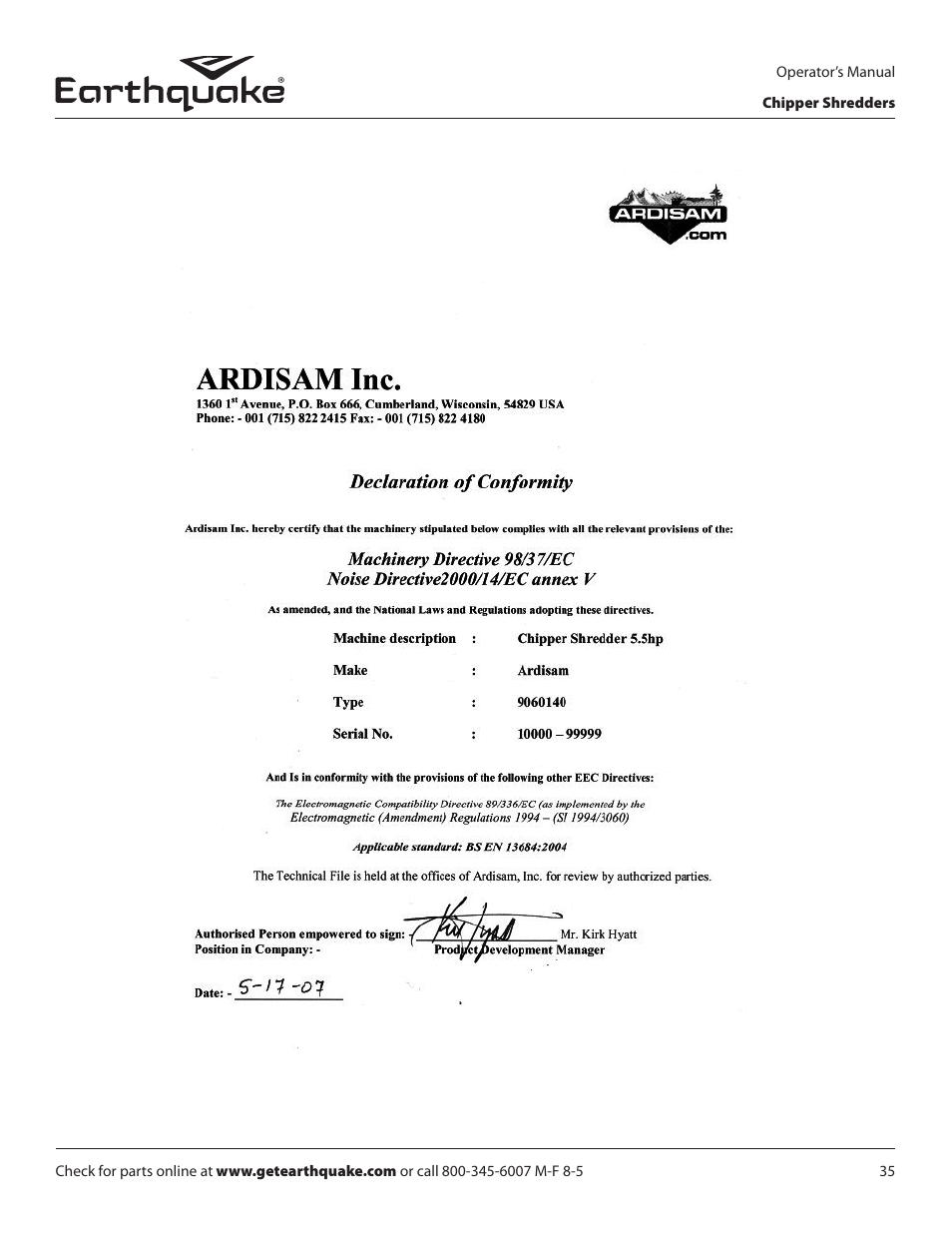 EarthQuake 9060300 User Manual | Page 35 / 40