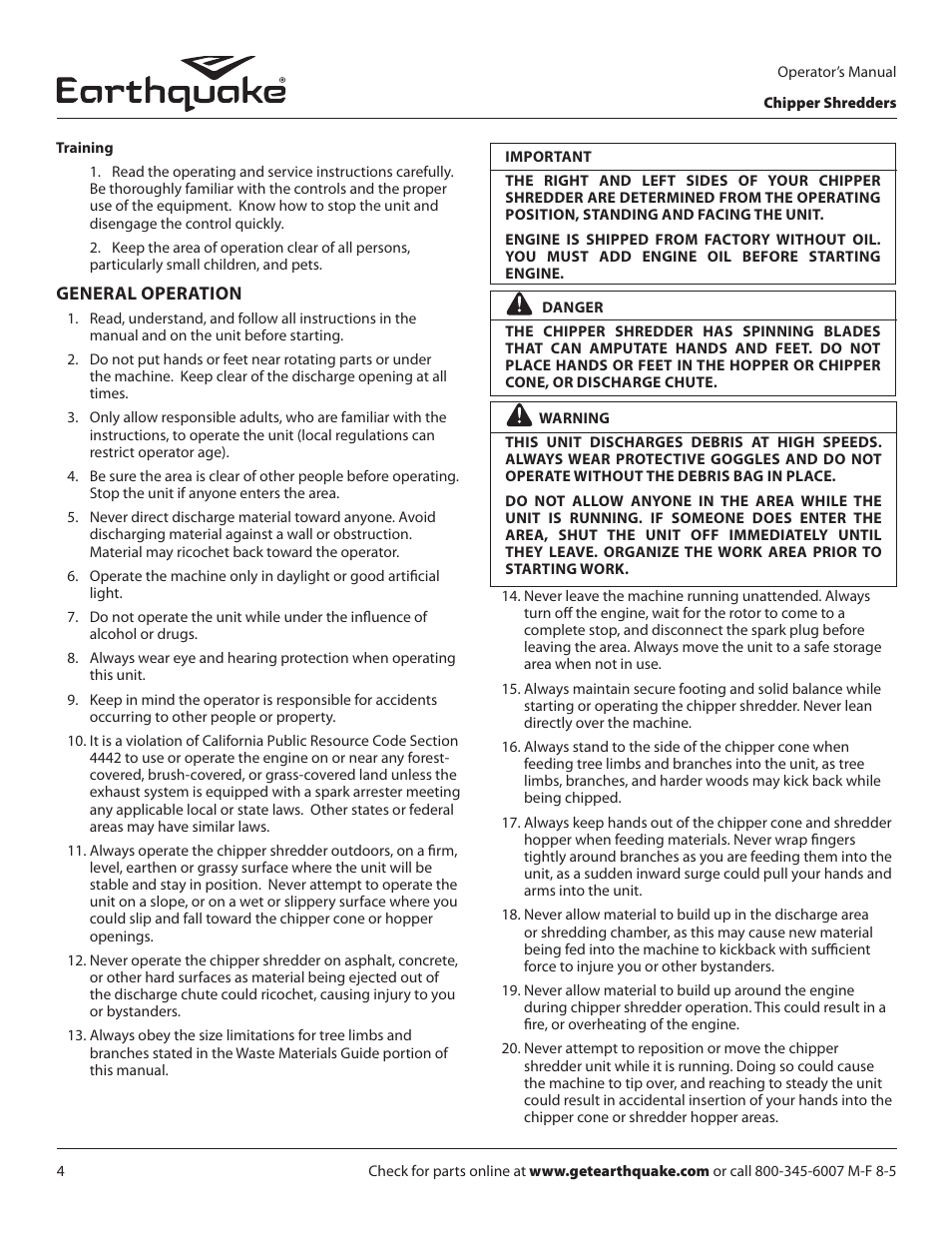 EarthQuake 9060300 User Manual | Page 4 / 40