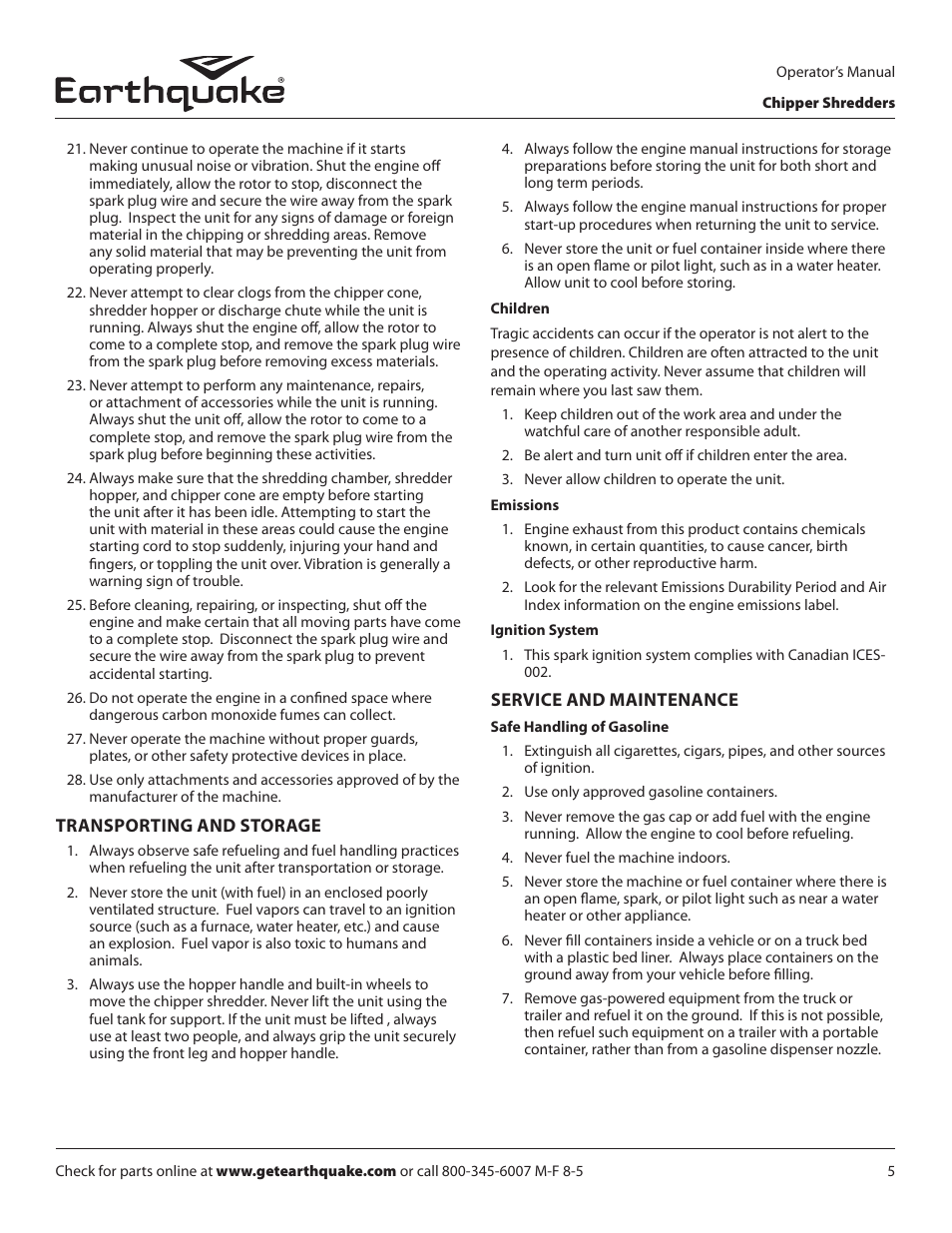 EarthQuake 9060300 User Manual | Page 5 / 40