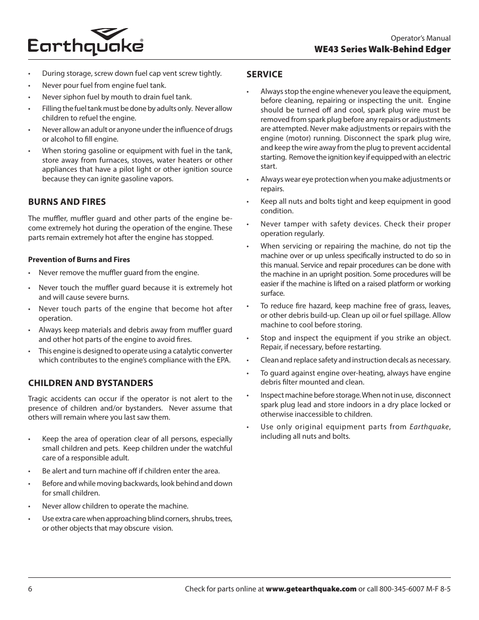 EarthQuake WE43E User Manual | Page 6 / 28