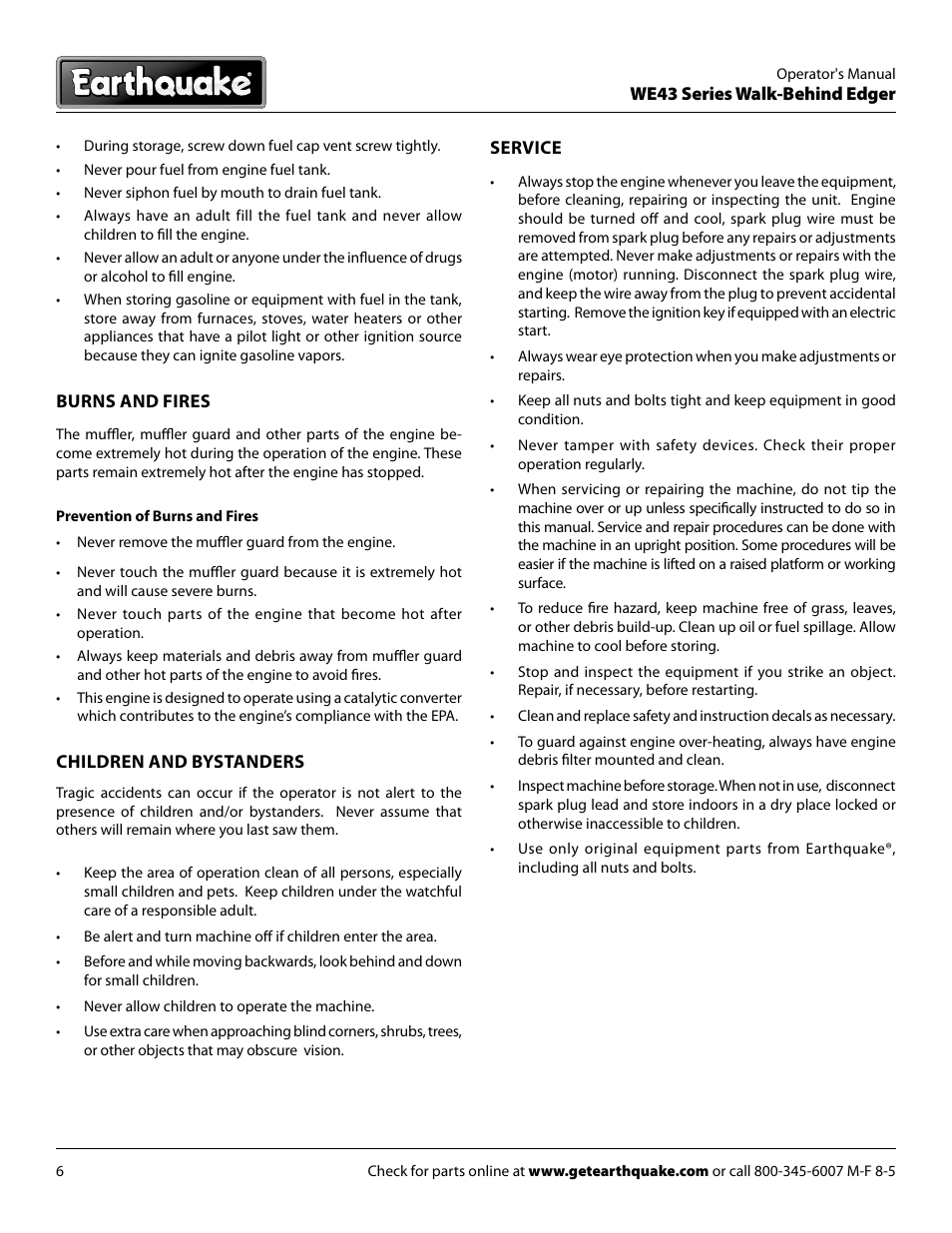 EarthQuake WE43E User Manual | Page 6 / 24