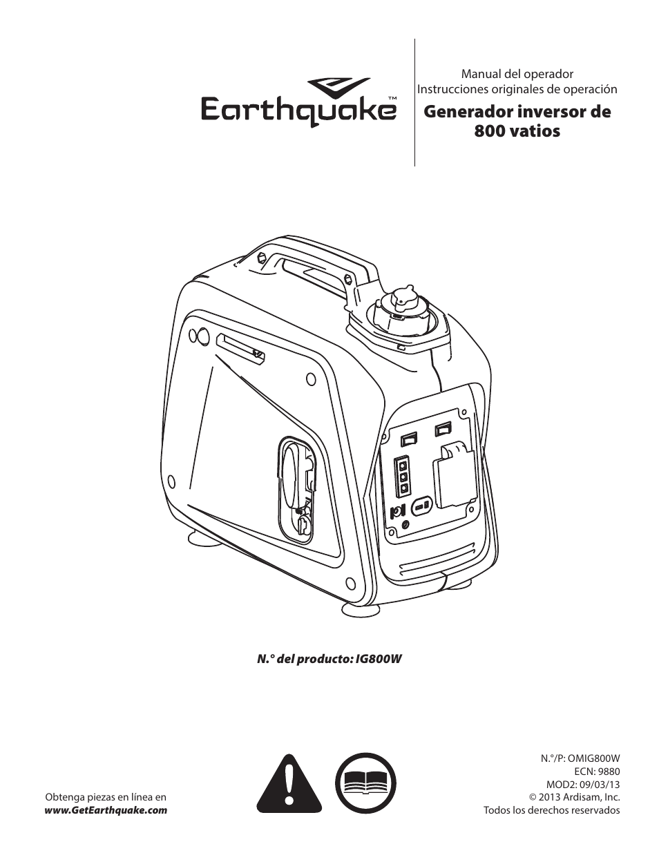 Generador inversor de 800 vatios | EarthQuake MC43ES User Manual | Page 57 / 84