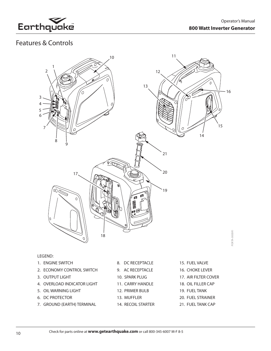 Features & controls | EarthQuake MC43ES User Manual | Page 10 / 28