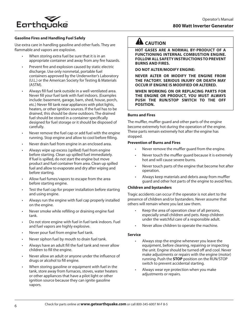 EarthQuake MC43ES User Manual | Page 6 / 28