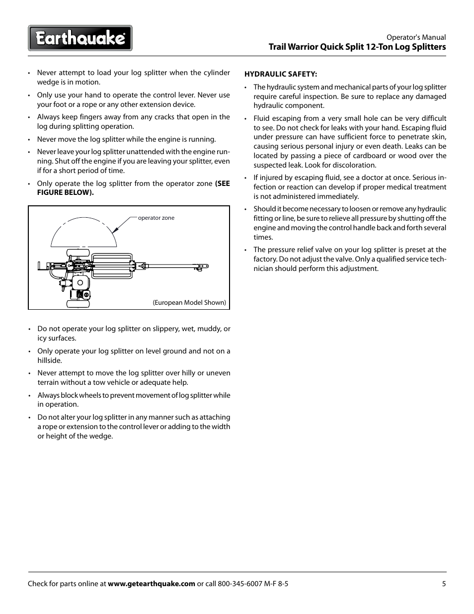 EarthQuake W1265V User Manual | Page 5 / 36