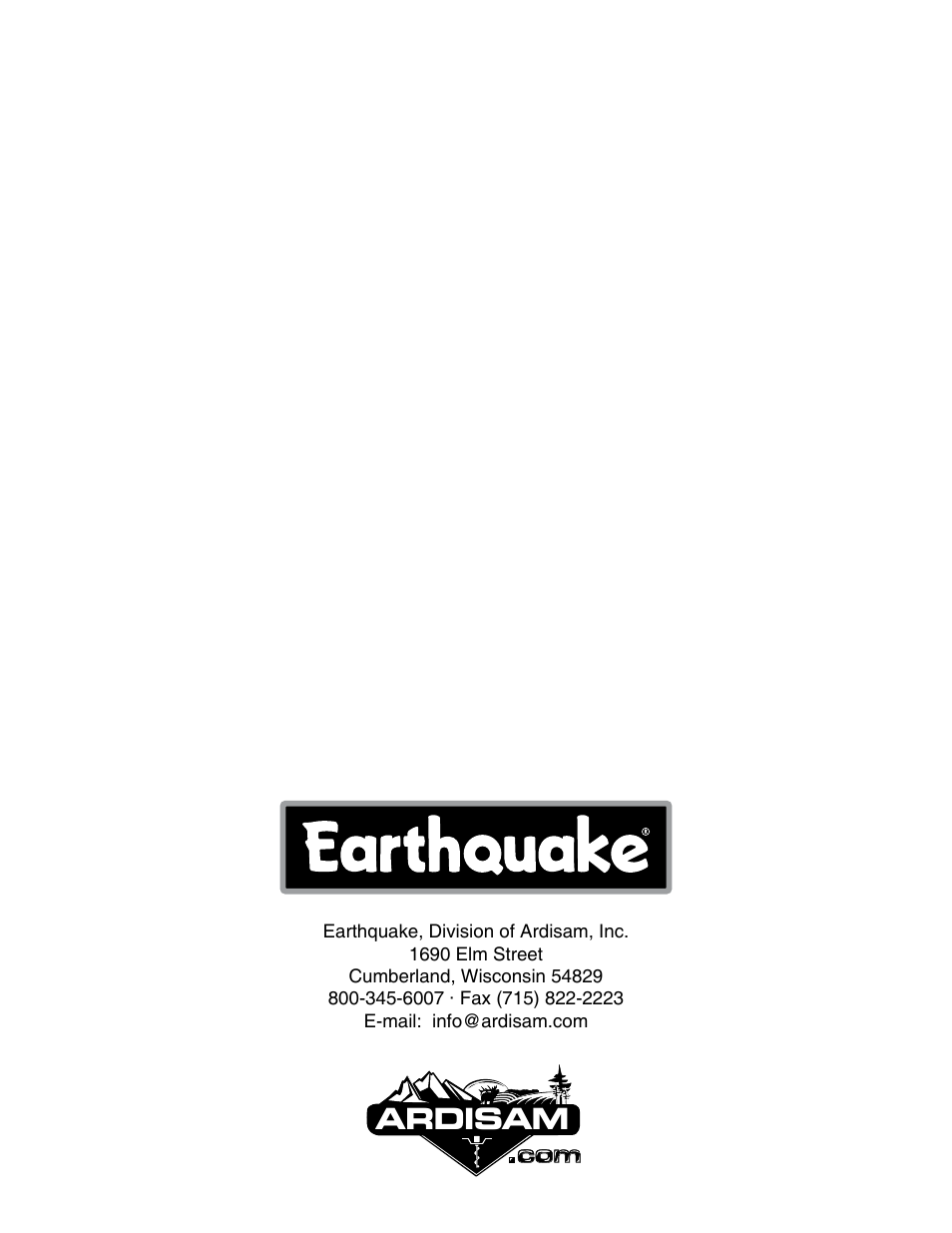 Ardisam | EarthQuake W2265V User Manual | Page 20 / 20