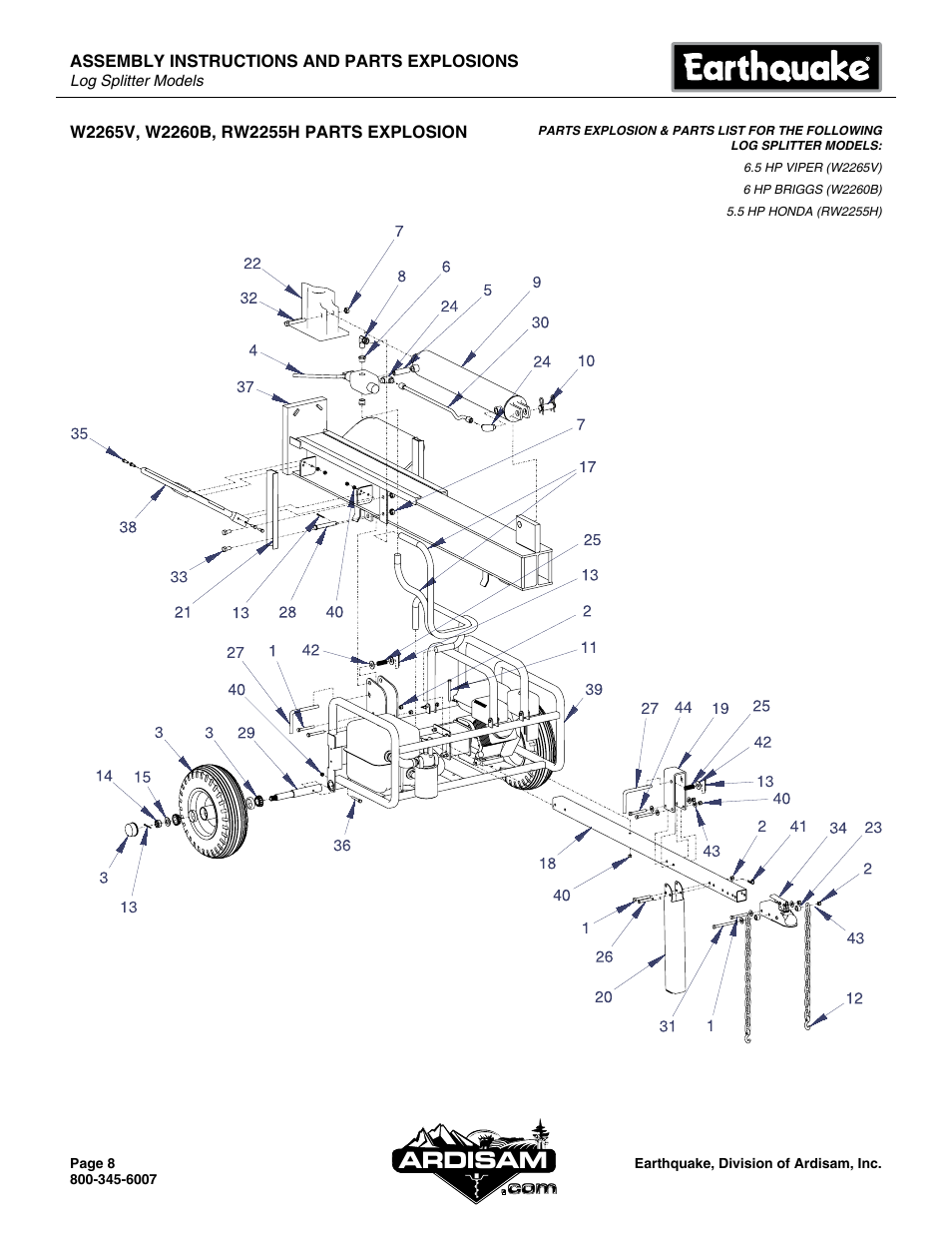 Ardisam | EarthQuake W2265V User Manual | Page 8 / 20