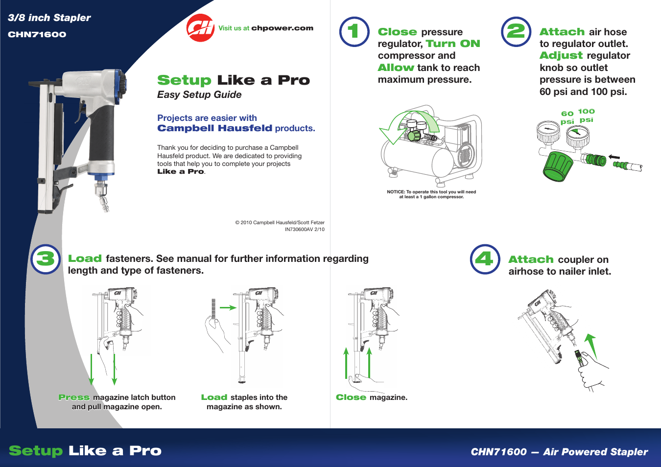 Campbell Hausfeld CHN71600 User Manual | 2 pages
