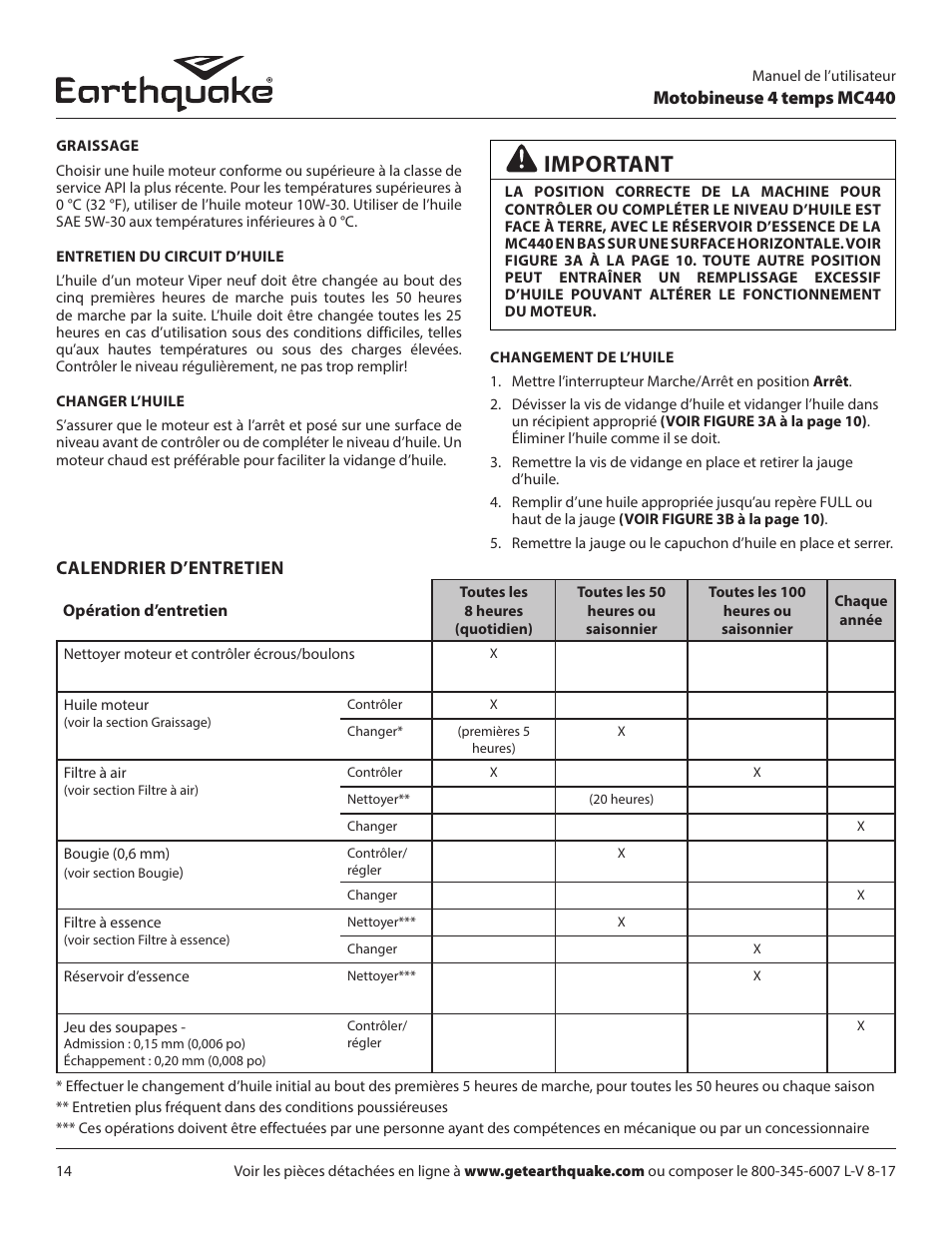 Important | EarthQuake 12802 User Manual | Page 42 / 84